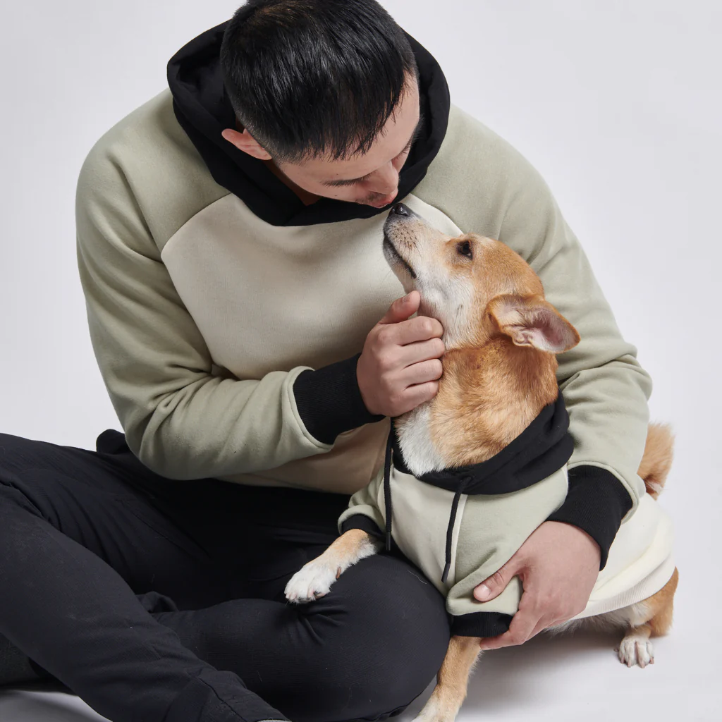 Olive Cream Dog Hoodie - Image 12