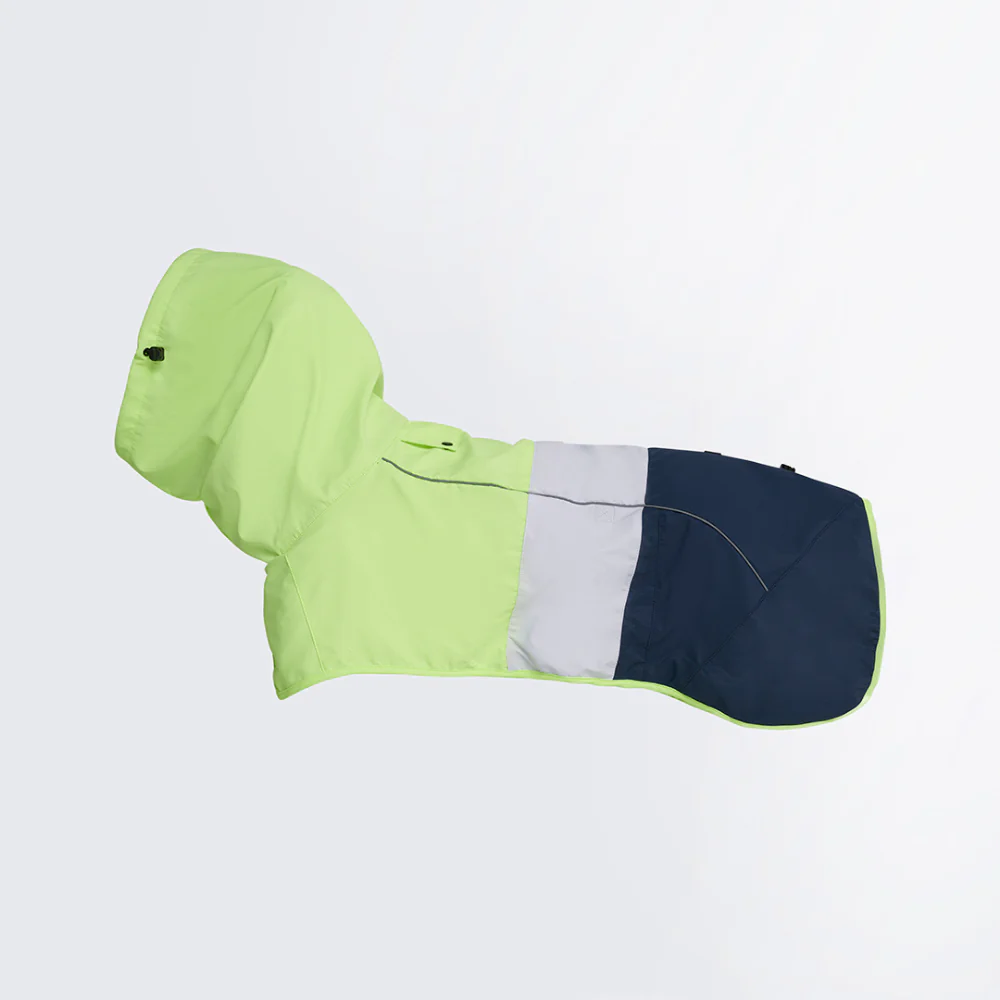 Breatheshield™ Dog Raincoat - Lime White Navy - Image 6