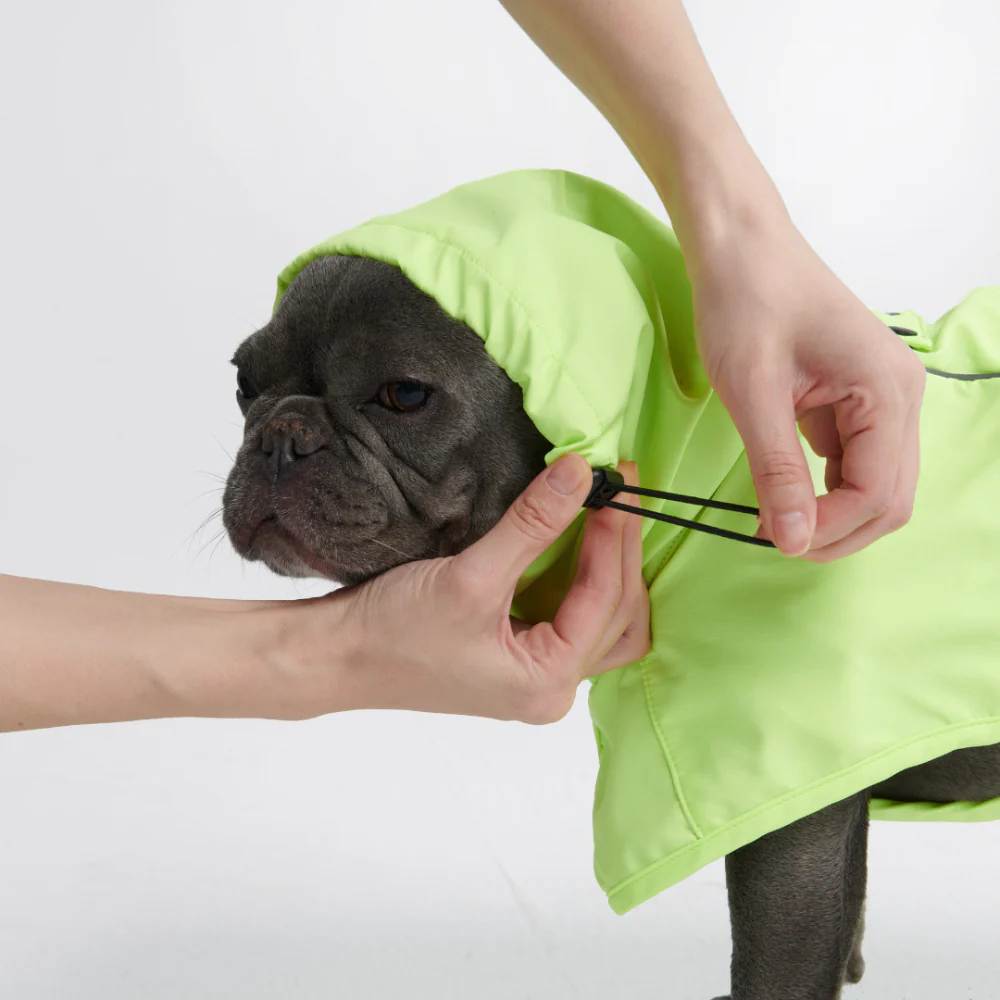 Breatheshield™ Dog Raincoat - Lime White Navy - Image 9