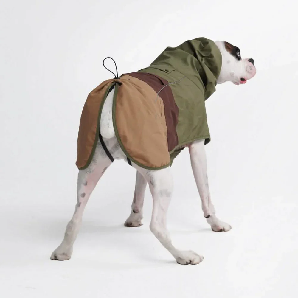 Breatheshield™ Dog Raincoat - Green Brown Tan - Image 7
