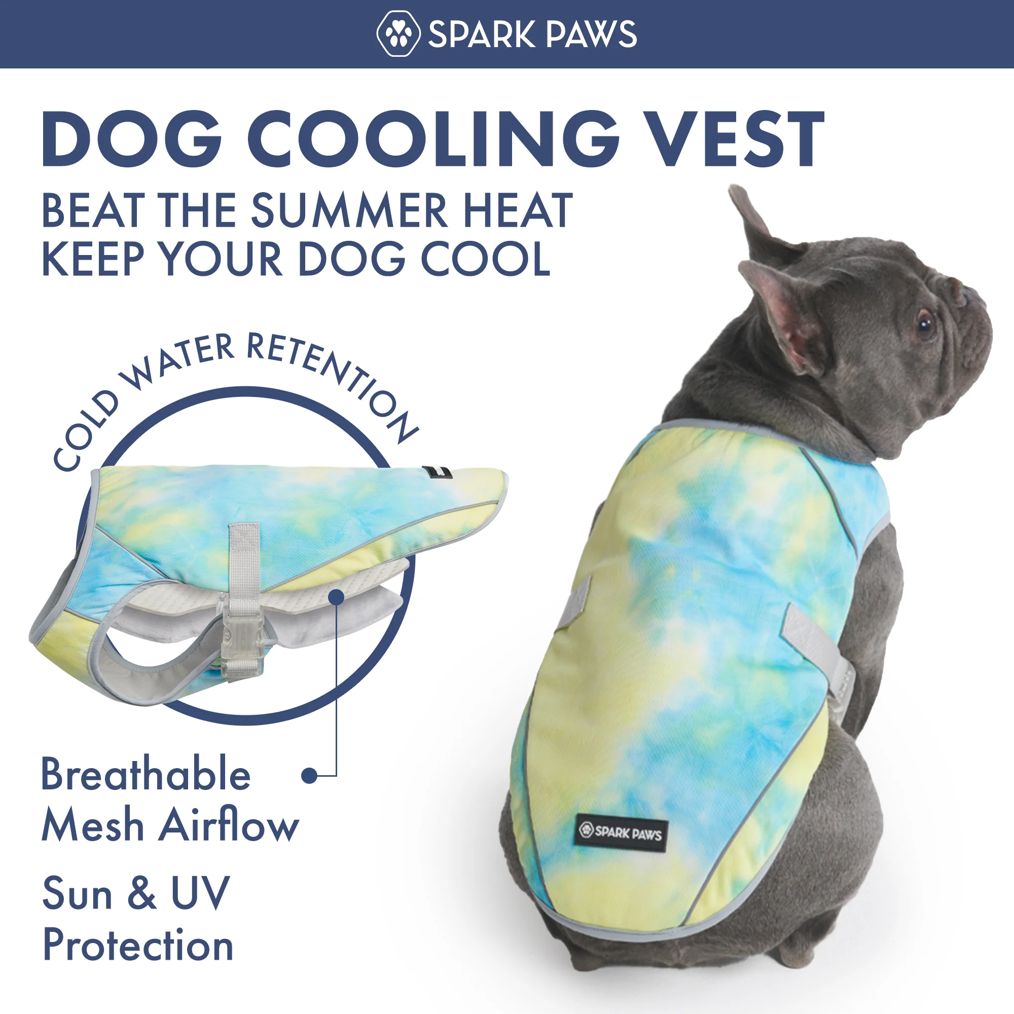Dog Cooling Vest (2-pack) - Snow Cone & Tropical Storm - Image 7