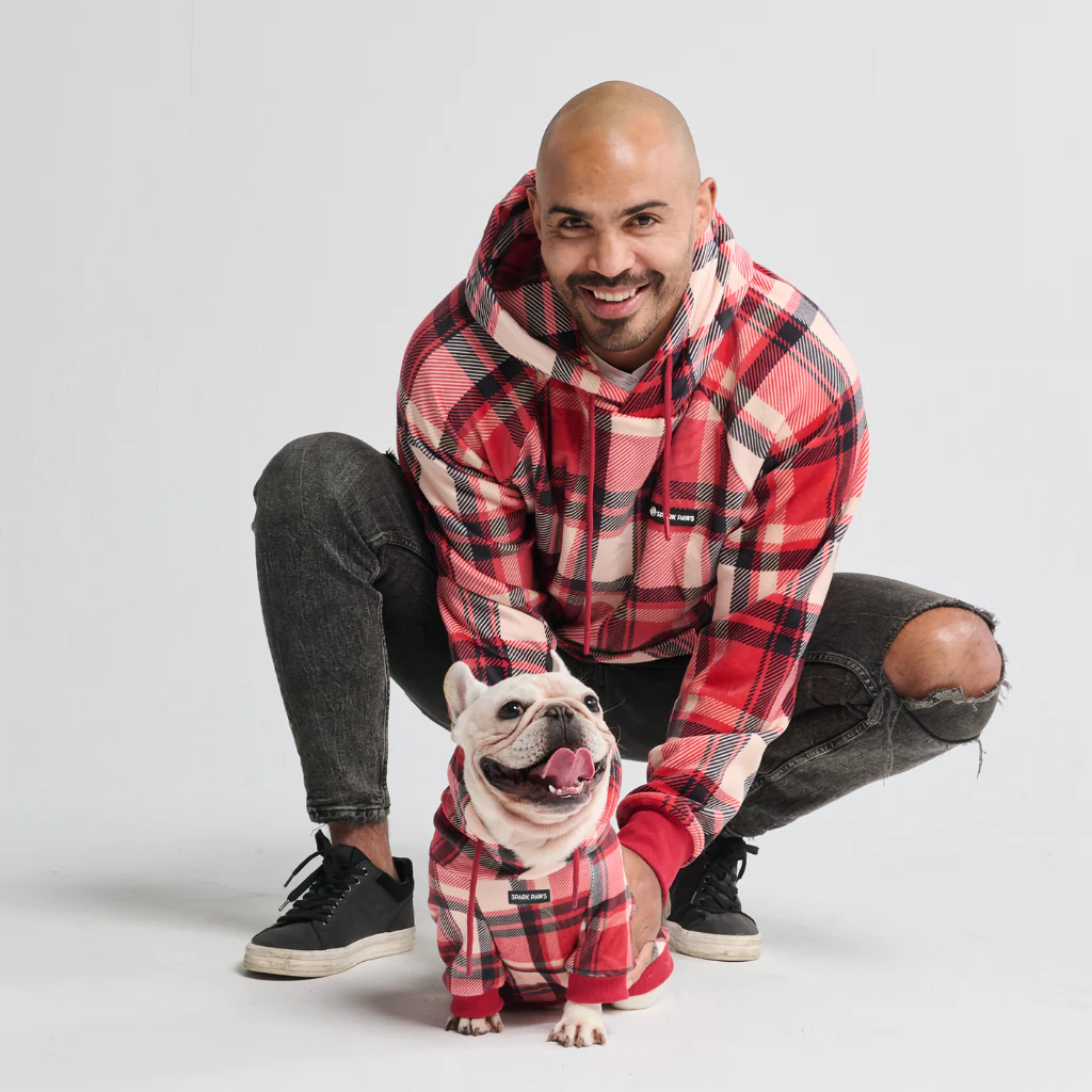 Red Plaid Dog Hoodie - Image 10