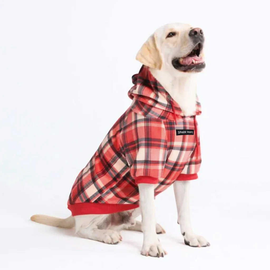 Red Plaid Dog Hoodie - Image 6