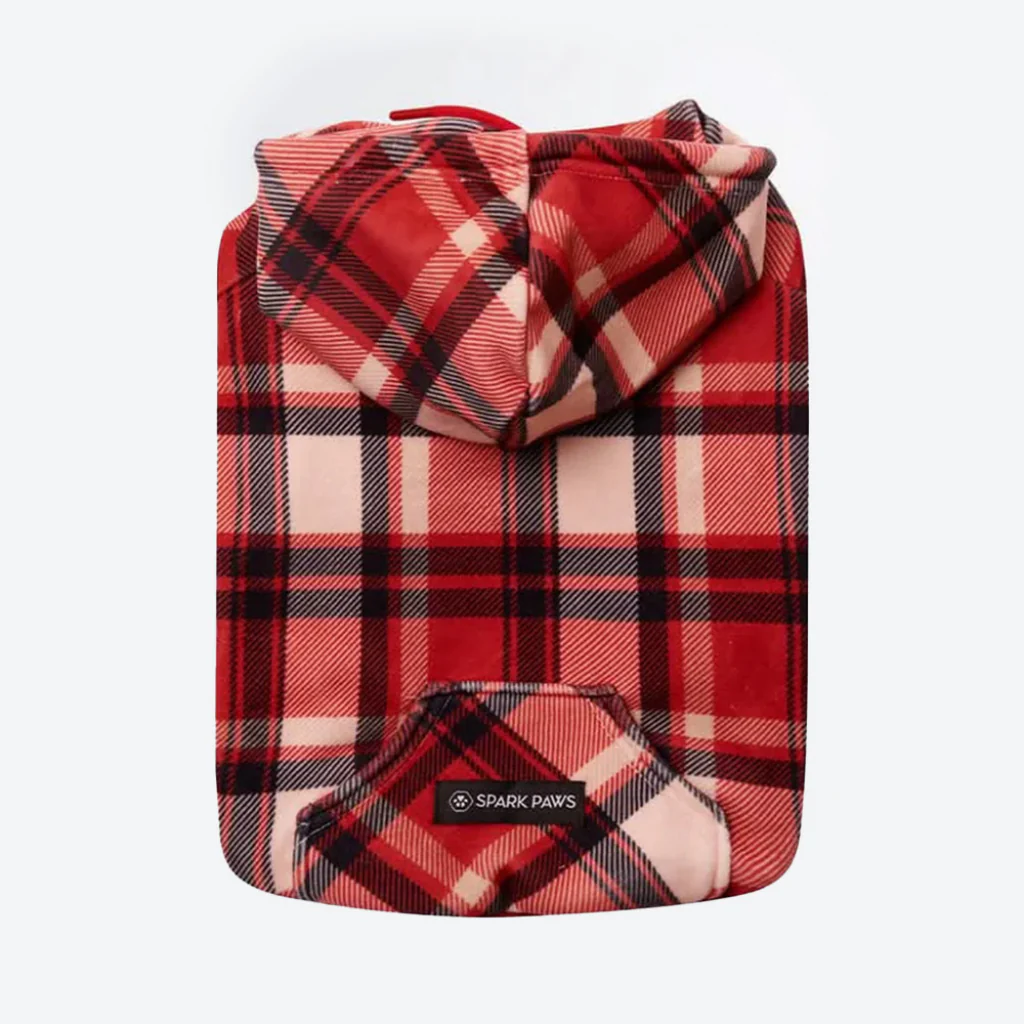 Red Plaid Dog Hoodie - Image 8