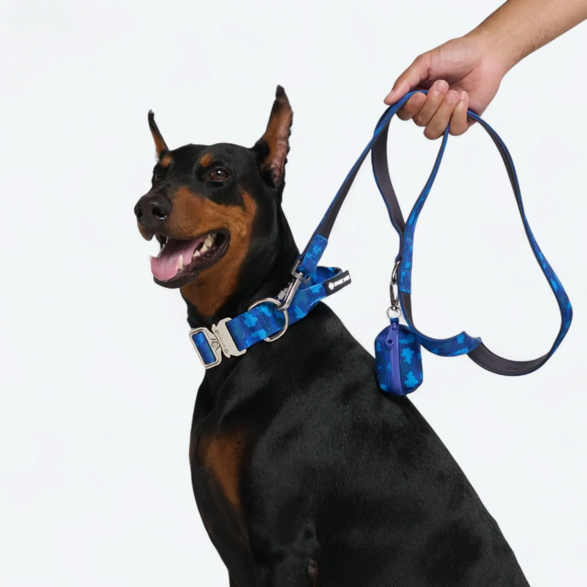 Leash and Poop Bag Holder Set - Blue Camo - Image 3