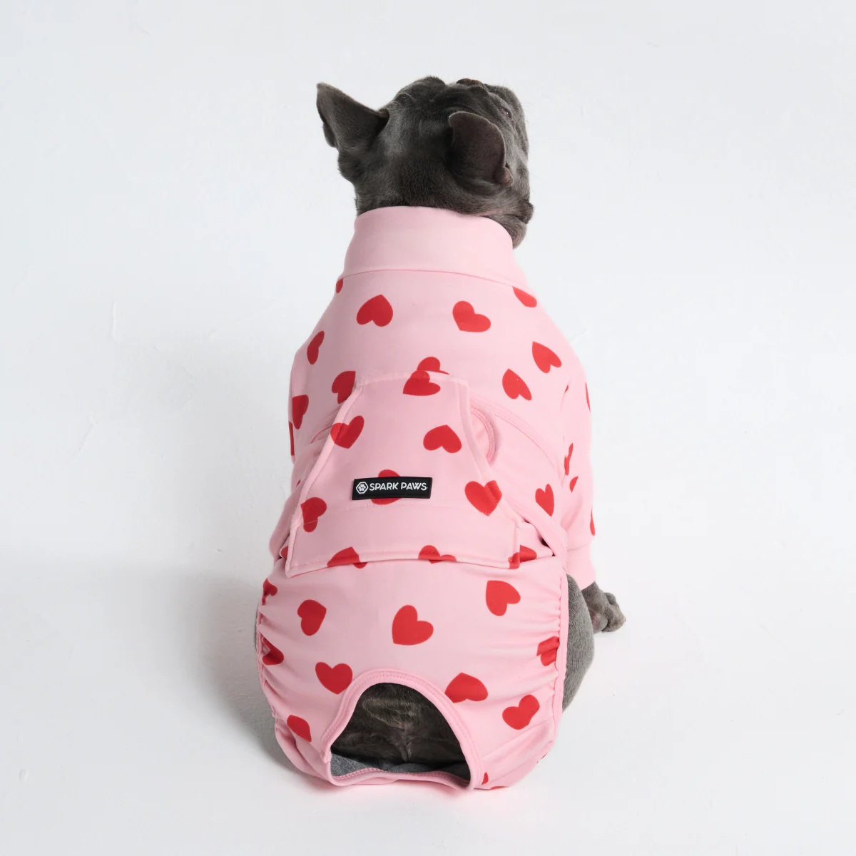 Dog Surgical Suit - Pink Hearts - Image 12