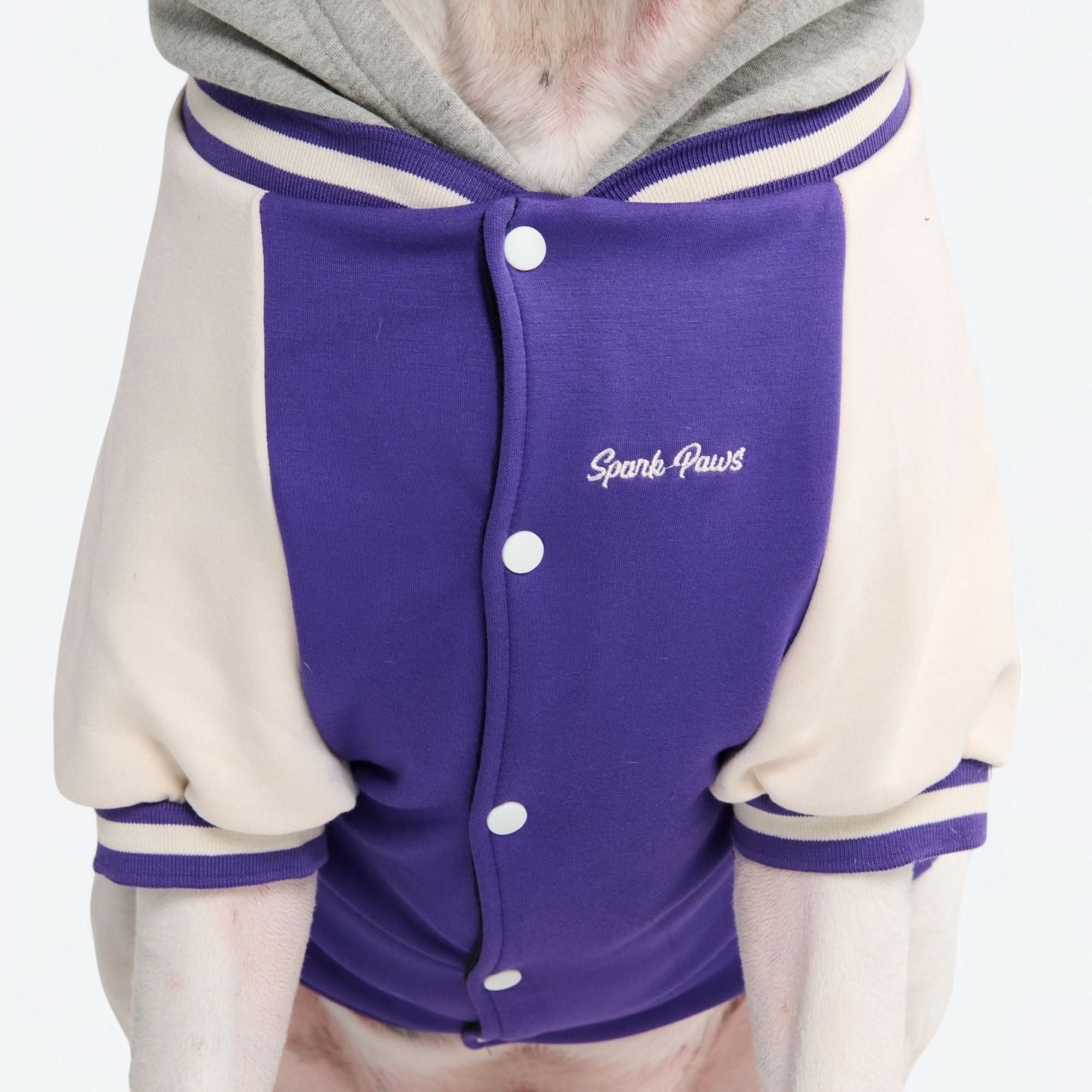 Dog Varsity Jacket - Purple - Image 7