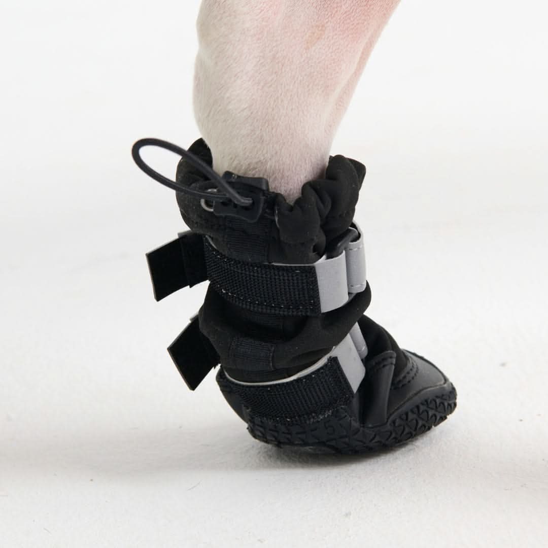 Dog Rainboots, Waterproof Dog Shoes - Black (2) - Image 4
