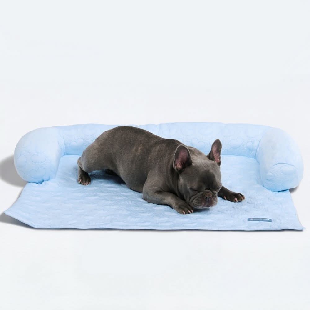 Frostcore™ Cooling Couch Cover Dog Bed - Hearts Blue (2) - Image 3
