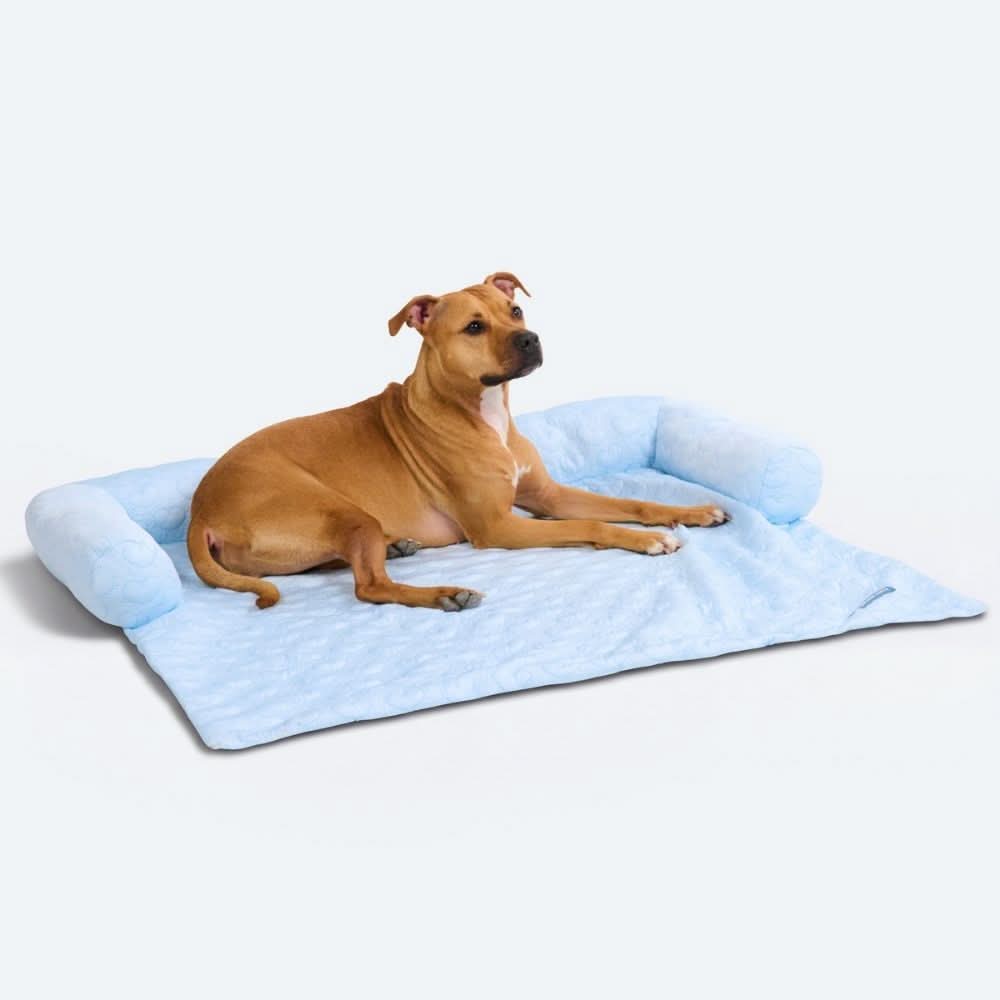 Frostcore™ Cooling Couch Cover Dog Bed - Hearts Blue (2) - Image 4