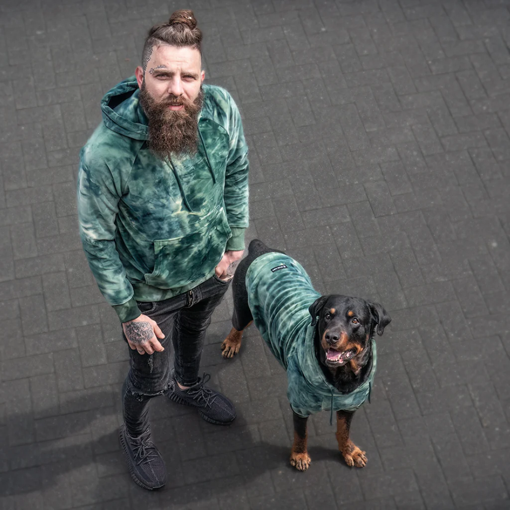 Velvet Dog Hoodie - Emerald Green - Image 12