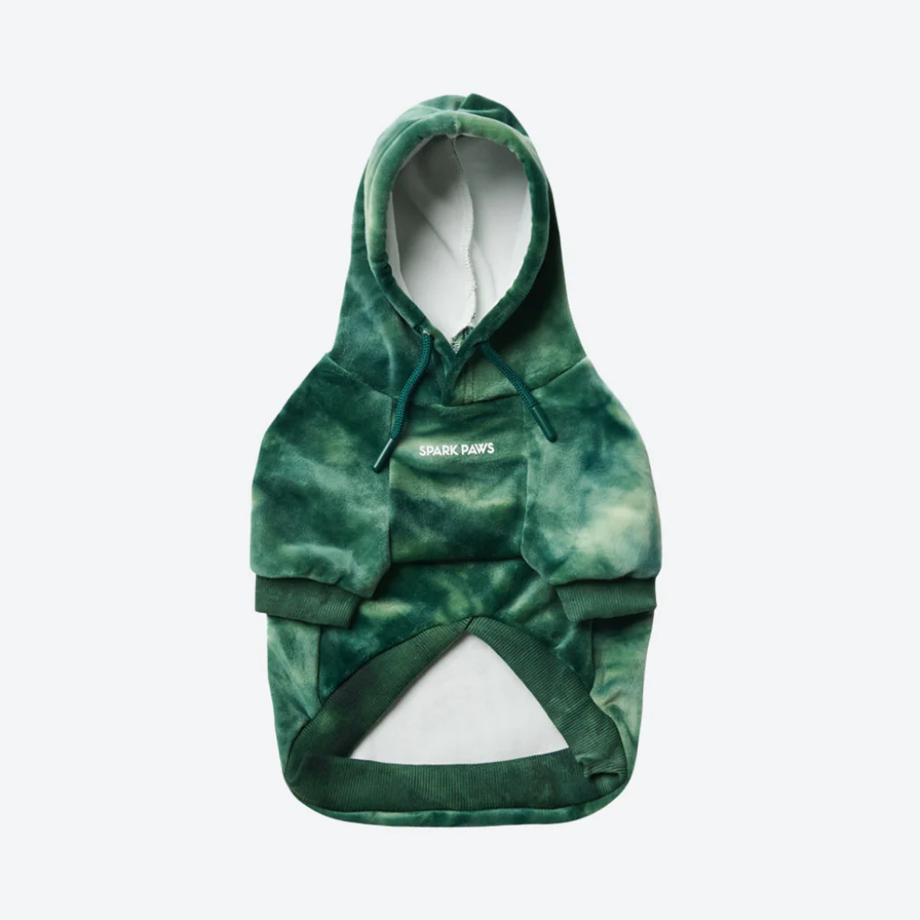 Velvet Dog Hoodie - Emerald Green - Image 8