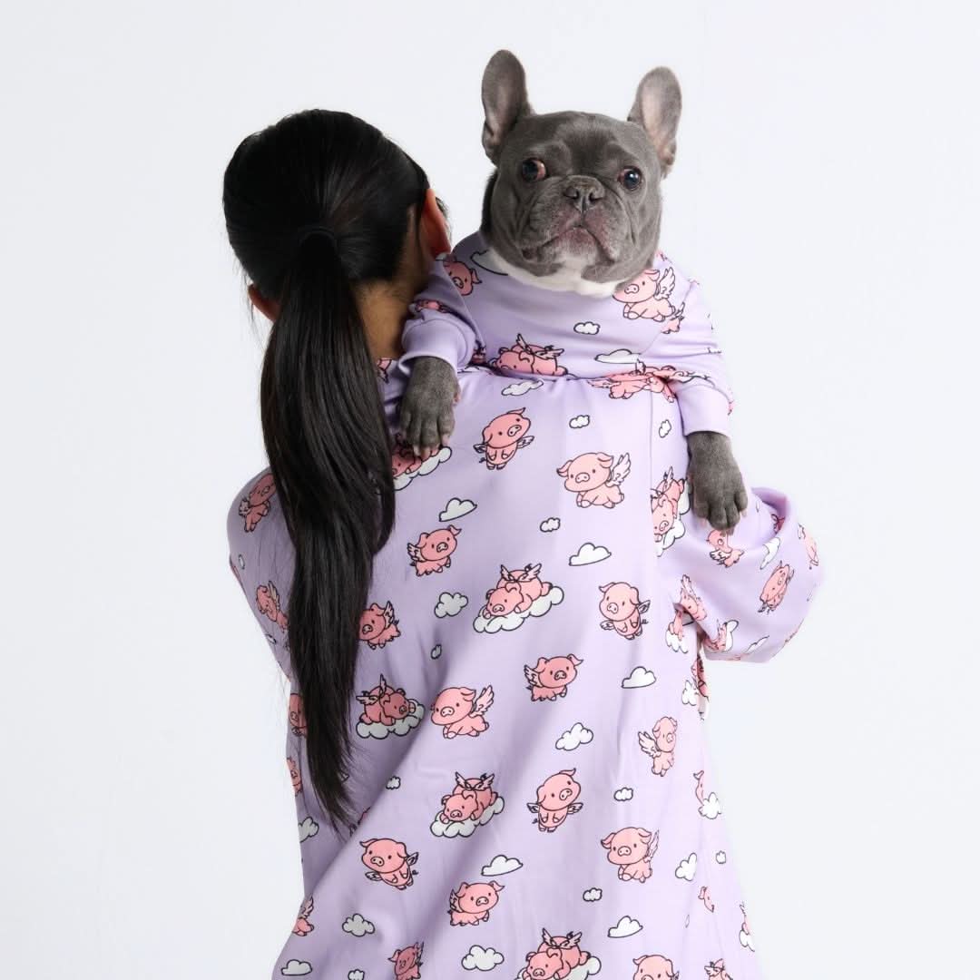 Human Pajama Top - When Pigs Fly - Purple - Image 6