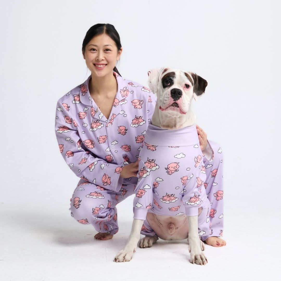 Human Pajama Top - When Pigs Fly - Purple - Image 7