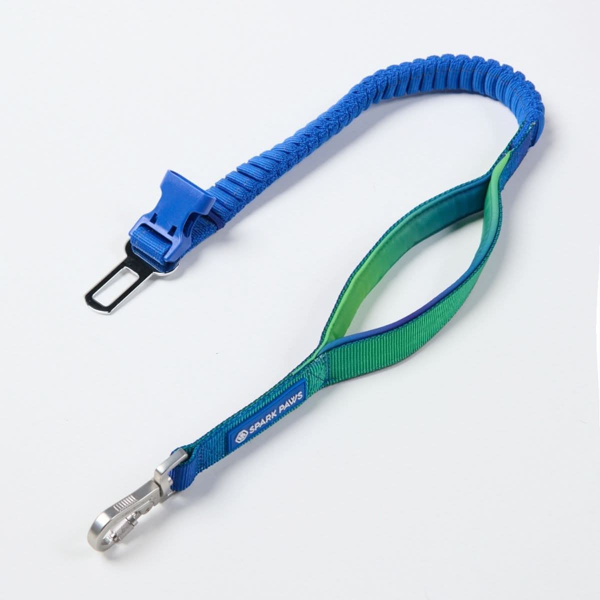 Multipurpose Seatbelt Handsfree Leash & Poop Bag Holder Set - Lime Wave - Image 3
