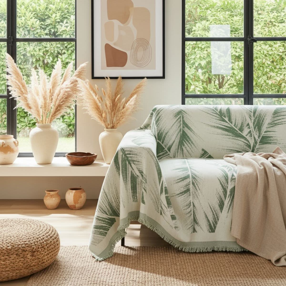 Pet Couch Cover - Leaves Green - Image 2