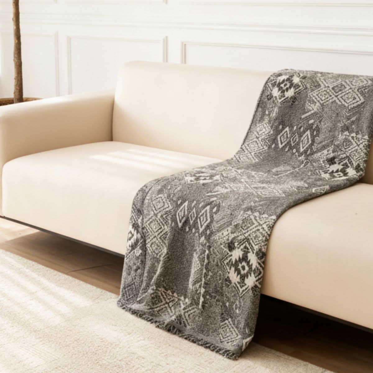Pet Couch Cover - Rustic Bohemian Grey - Image 4