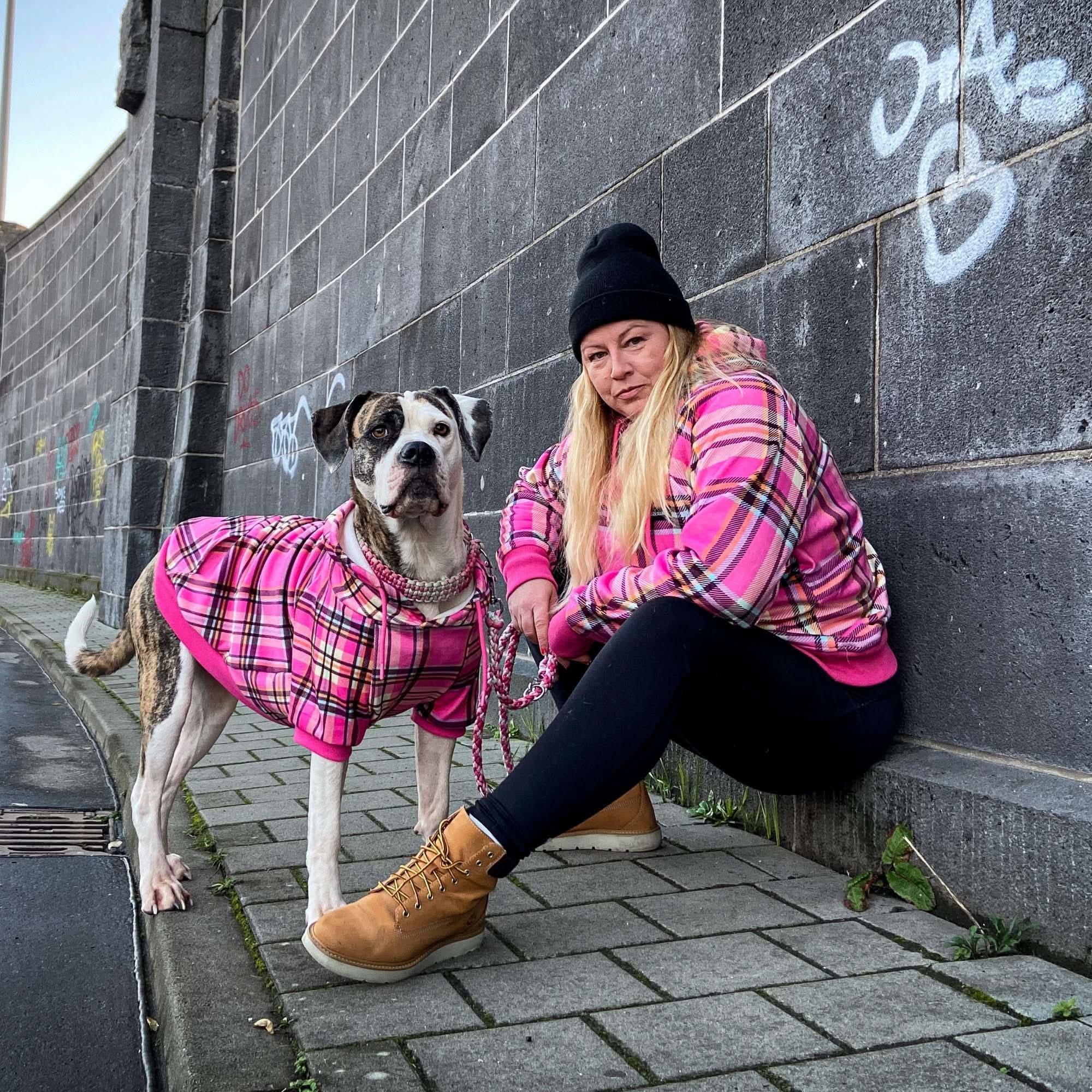 Pink Plaid Human Hoodie - Image 6