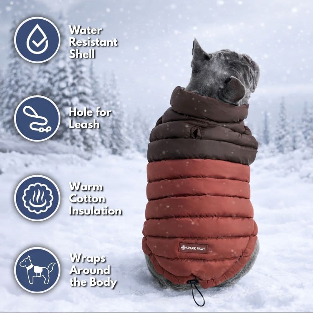 PuffShield Winter Jacket - Brown - Image 8