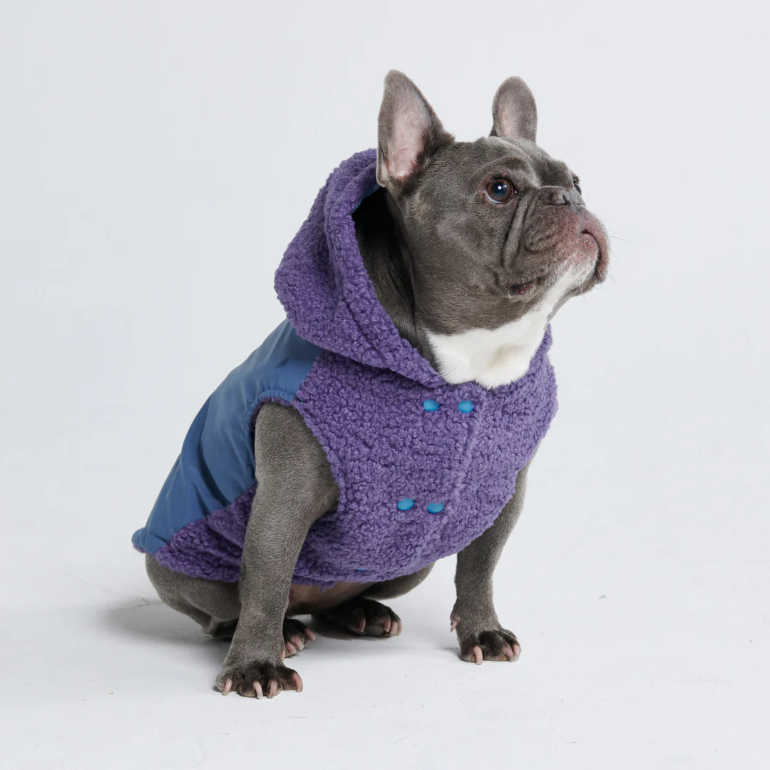 Reversible Sherpa Jacket - Purple and Blue - Image 9
