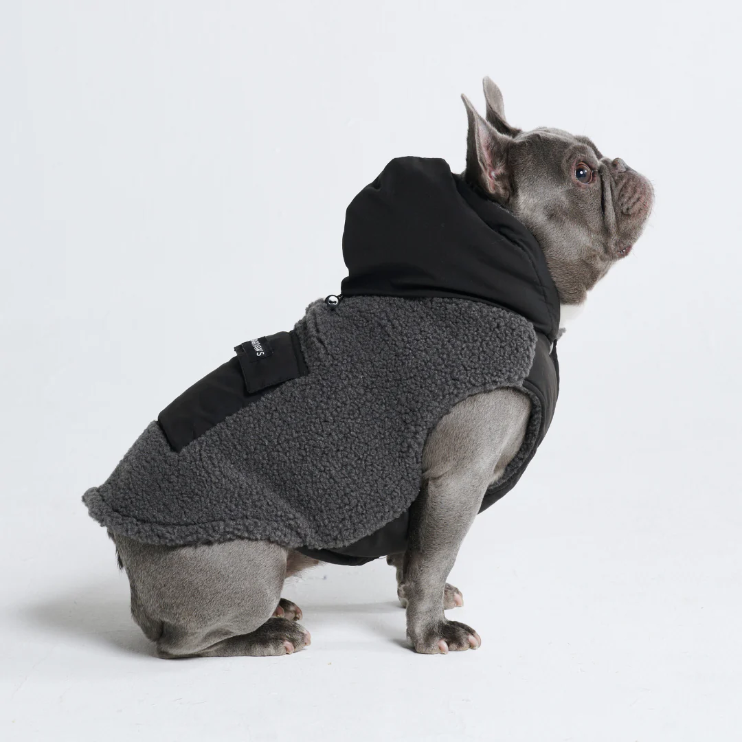 Reversible Sherpa Jacket - Grey and Black - Image 6