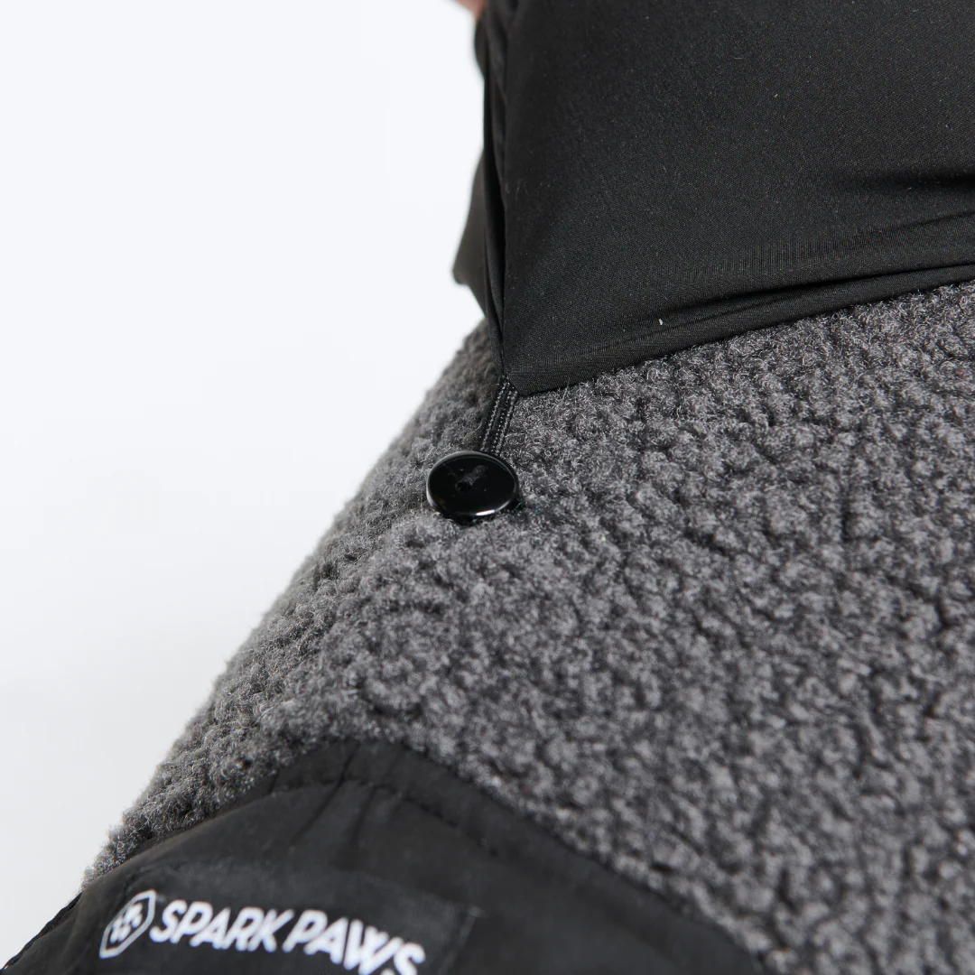 Reversible Sherpa Jacket - Grey and Black - Image 7