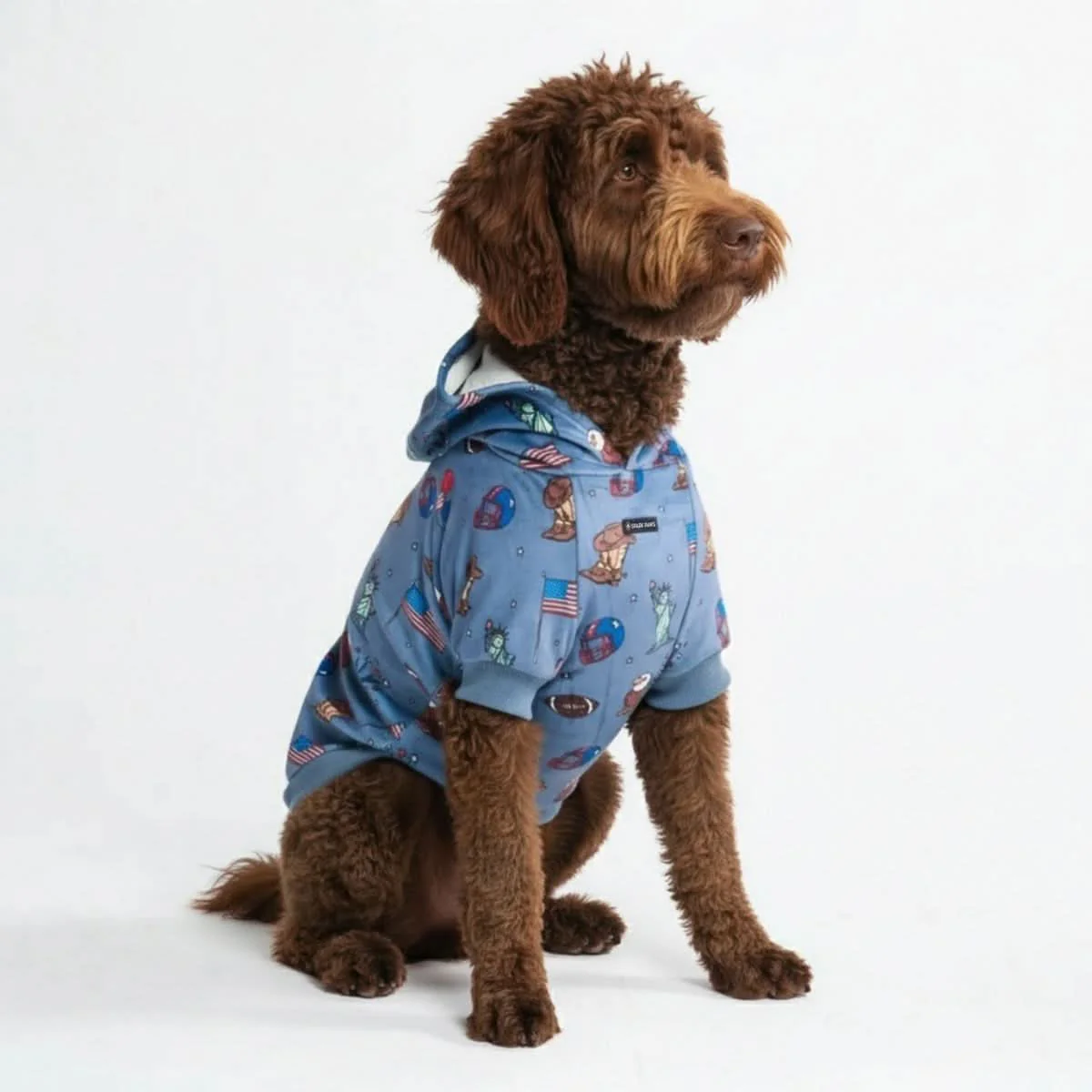 The USA Dog Hoodie - Blue - Image 2