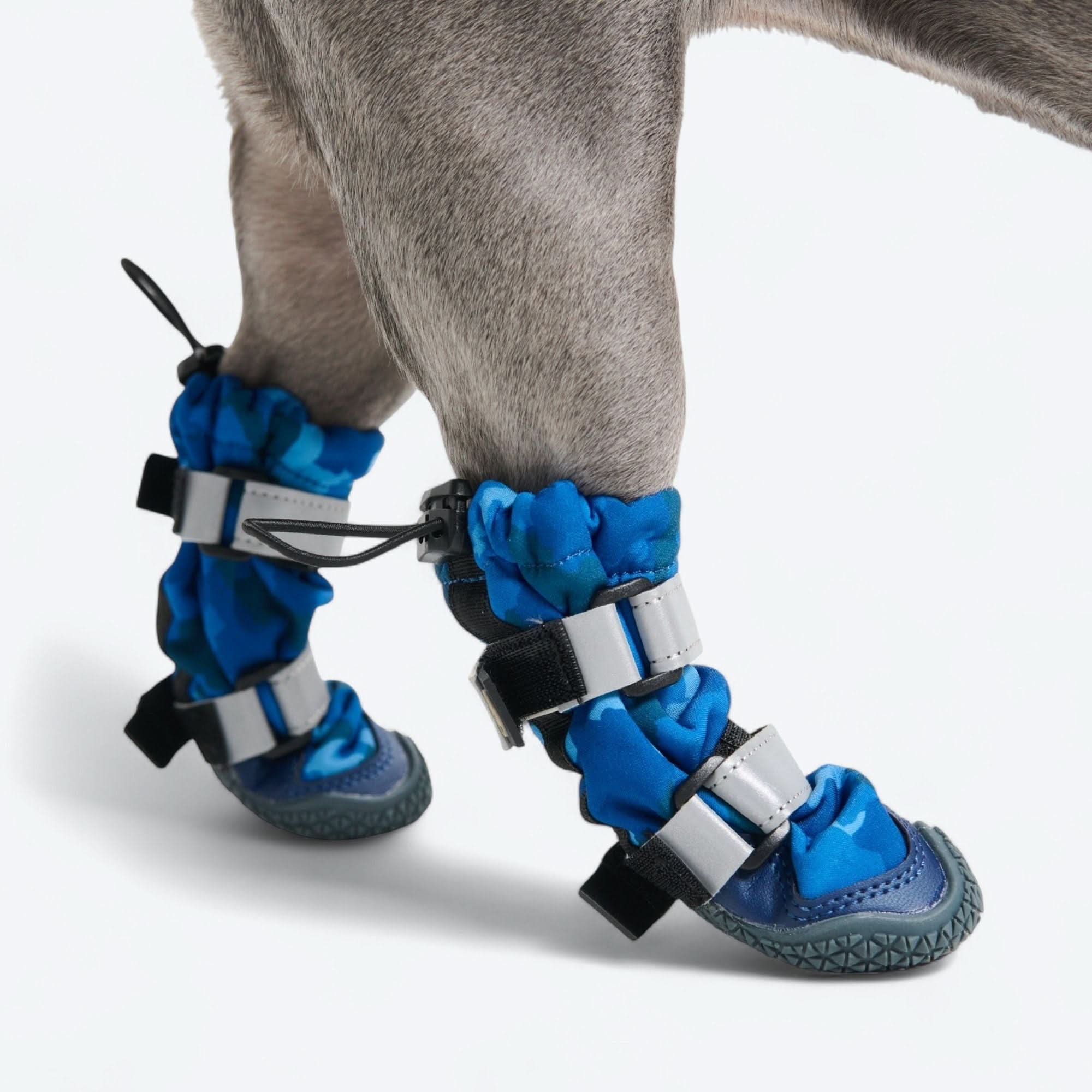 Dog Rainboots, Waterproof Dog Shoes - Blue Camo - Image 3